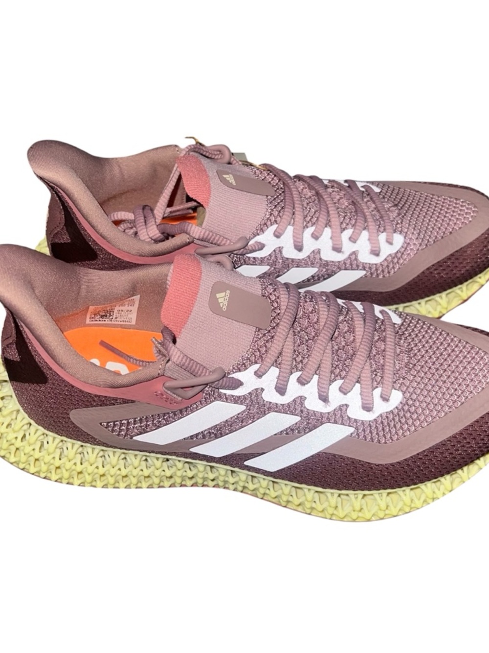 adidas Women’s Rose Pink 4D-Print Athletic Sneakers - Picture 2 of 6
